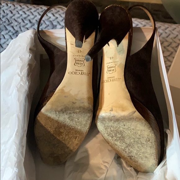 Jimmy Choo suede & snake skin size 11 - Picture 3 of 3